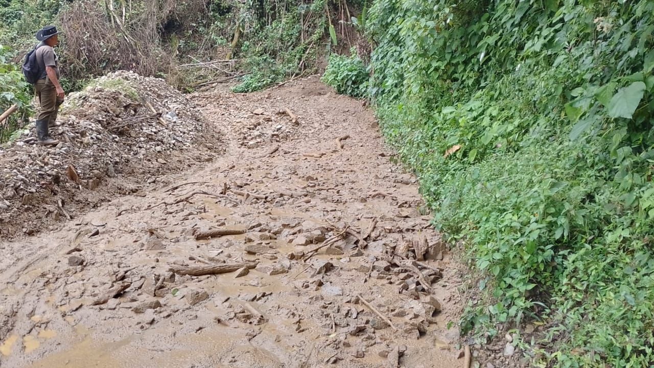 Afectaciones por la temporada de lluvias en Amagá, Antioquia.