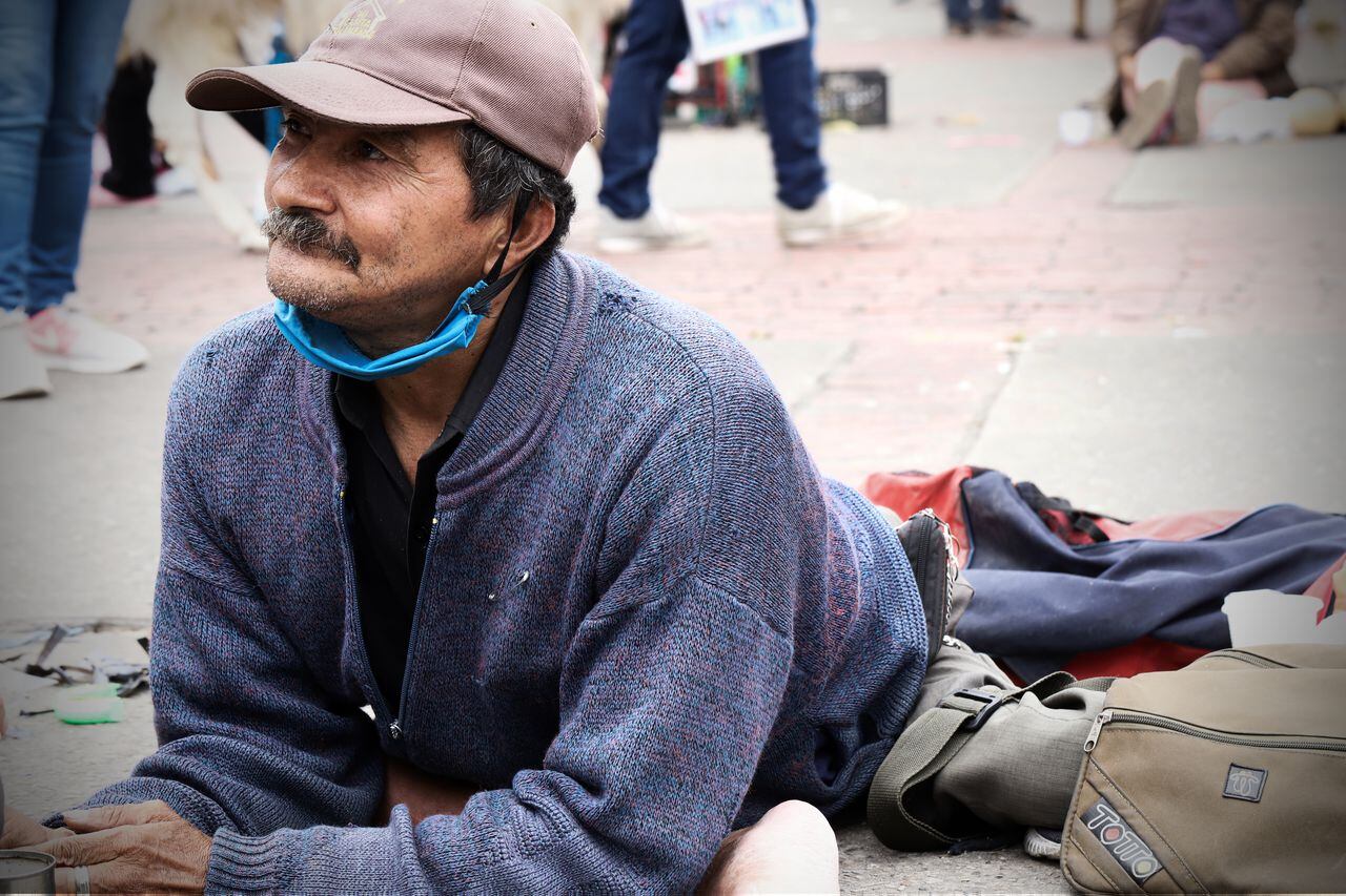 Alfonso Elías Moncada, habitante de calle en condición de discapacidad.