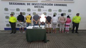 Cinco hombres y tres mujeres, integrantes de 'Los Calimío', fueron capturados.