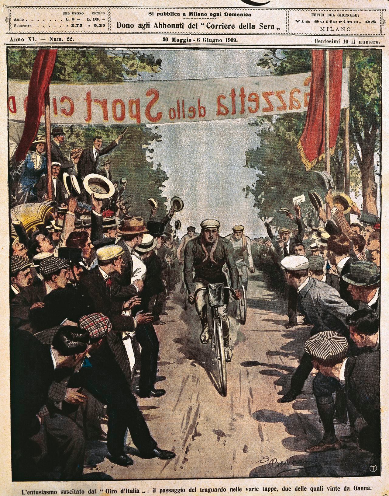 El Giro de Italia se corrió por primera vez en 1909.