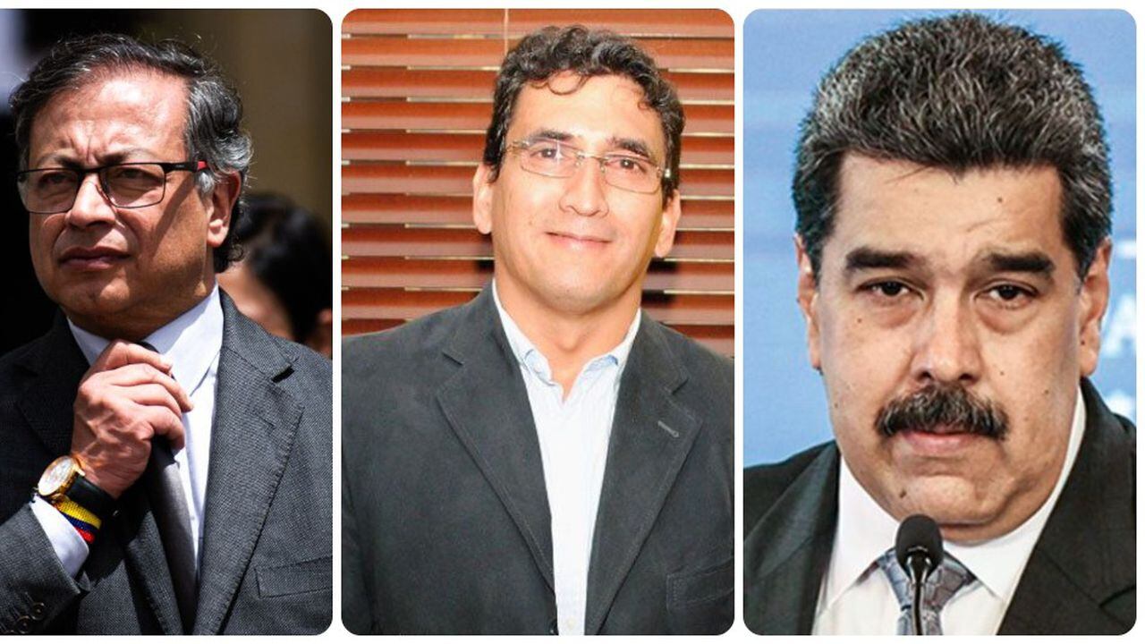 Gustavo Petro, Milton Rengifo y Nicolás Maduro.