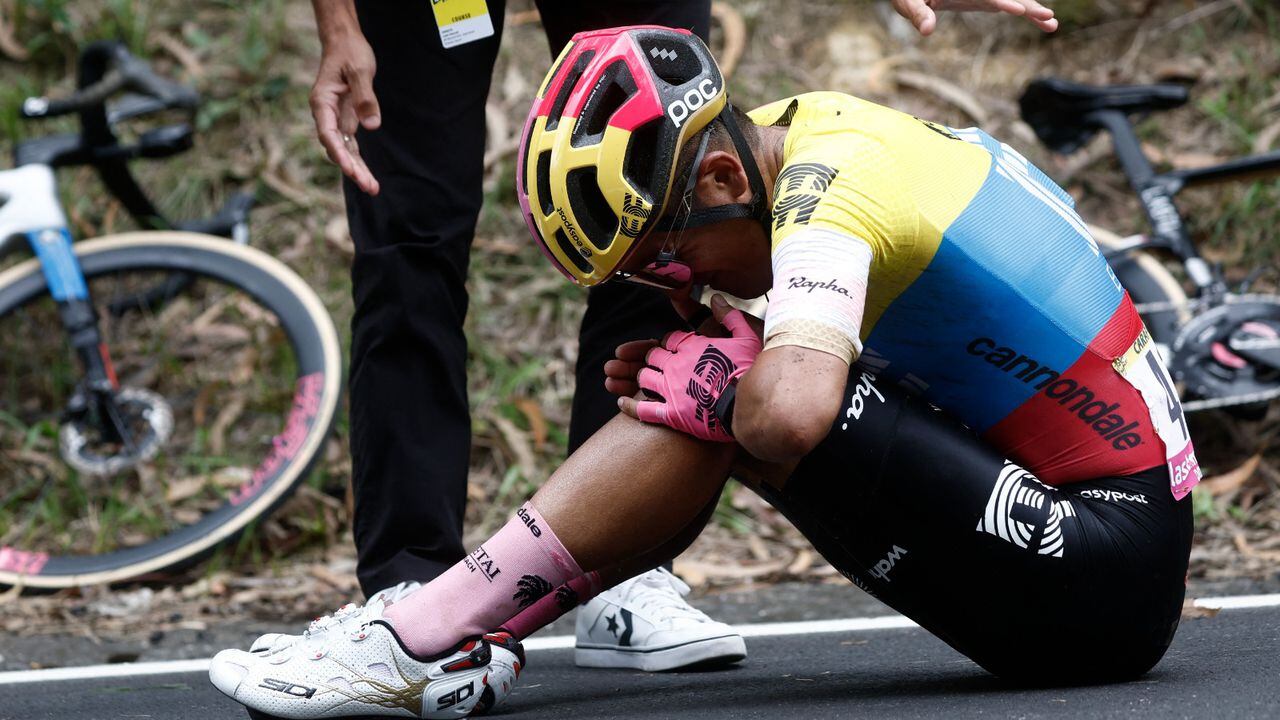 El ecuatoriano sufrió una dura caída en la primera etapa del Tour de Francia 2023.