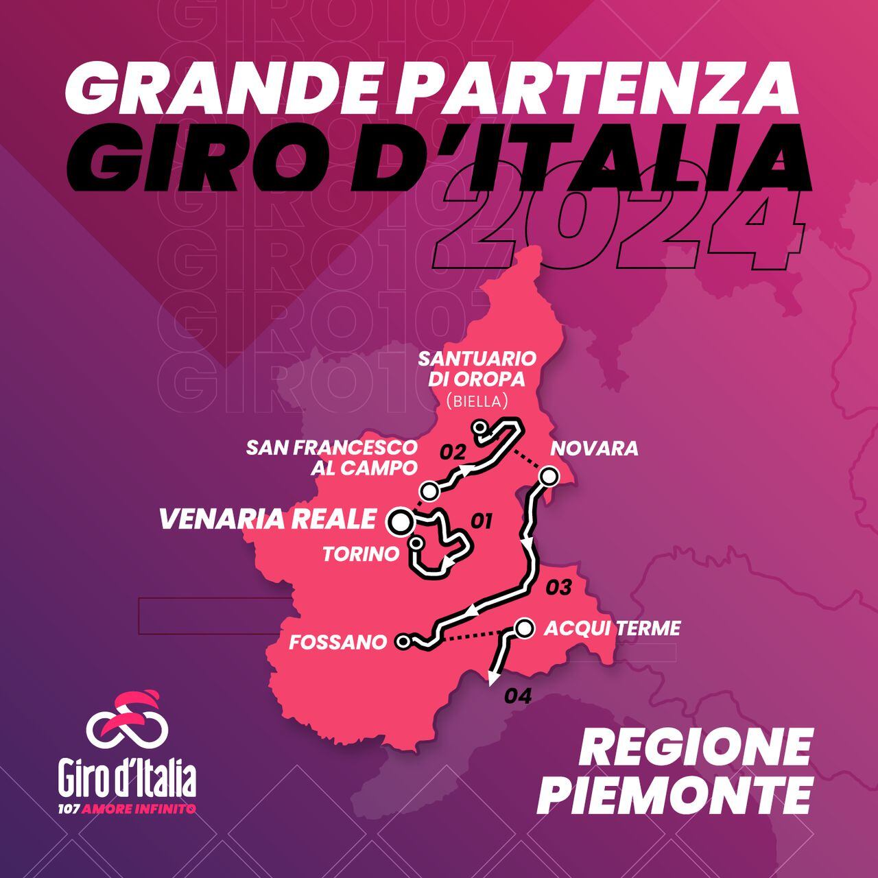 Primeras cuatro etapas del Giro de Italia 2024.