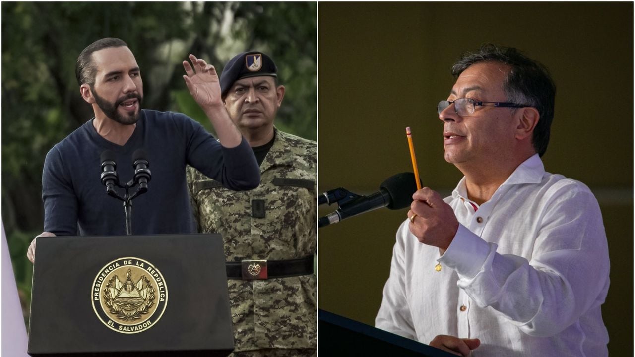 Presidente Gustavo Petro y el mandatario de El Salvador Nayib Bukele