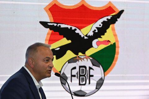 Fernando Costa, presidente de la Federación Boliviana de Fútbol (Photo by Aizar RALDES / AFP)