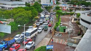 Movilidad en Cartagena, hora pico a la altura de Ronda Real