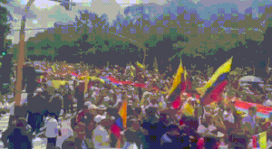 Manifestaciones en Bogotá. Miles de personas salieron a las calles.