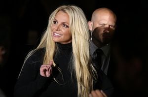 LAS VEGAS, NV - OCTOBER 18:  Singer Britney Spears attends the announcement of her new residency, "Britney: Domination" at Park MGM on October 18, 2018 in Las Vegas, Nevada. Spears will perform 32 shows at Park Theater at Park MGM starting in February 2019.  (Photo by Gabe Ginsberg/FilmMagic)