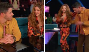 Shakira en la nueva temporada del programa concurso, Dancing with myself, puso a bailar salsa a Nick Jonas