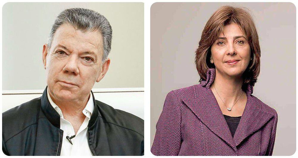 Juan Manuel Santos y María Ángela Holguín.