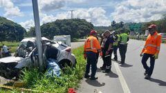 Sitio del accidente de tránsito en Valle del Cauca.