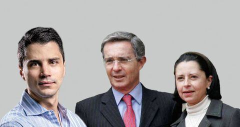 Tomás, Lina Moreno y Álvaro Uribe