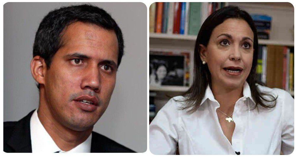 Juan Guaidó y María Corina Machado.