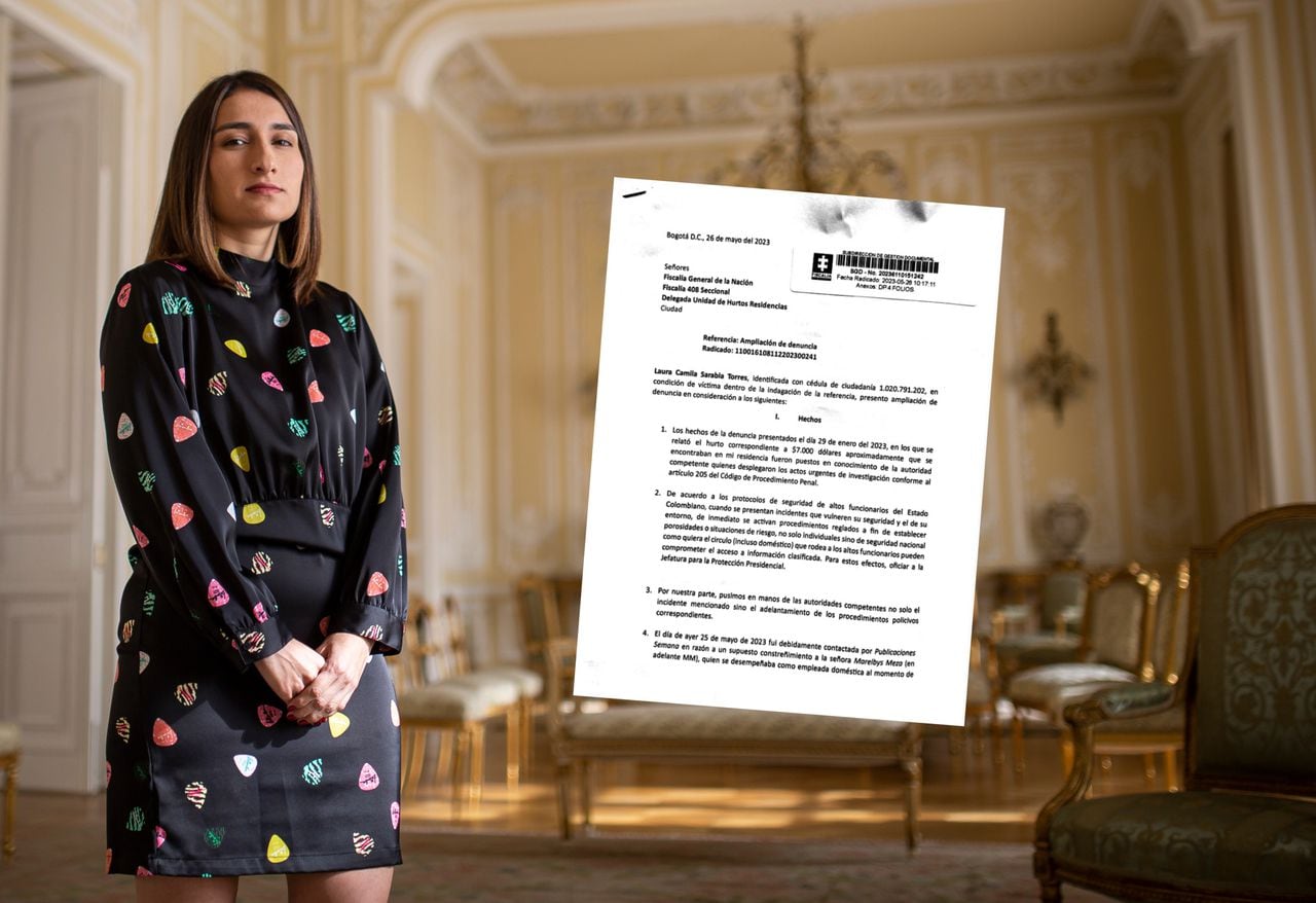 Laura Sarabia denuncia en la Fiscalía