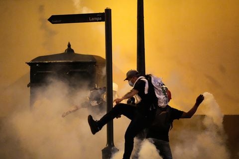 Violentas protestas en Perú este 24 de enero. Foto: Reuters.