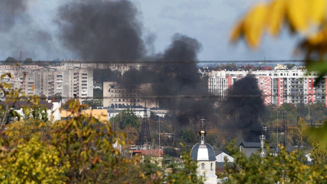 Nuevos ataques masivos sobre varias ciudades ucranianas este lunes, 10 de octubre de 2022.