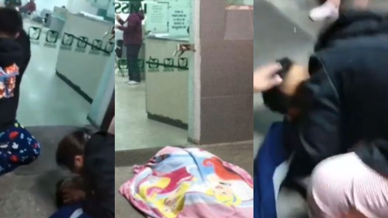 Hombre murió afuera del hospital de México. Captura de imágenes: @siete_letras