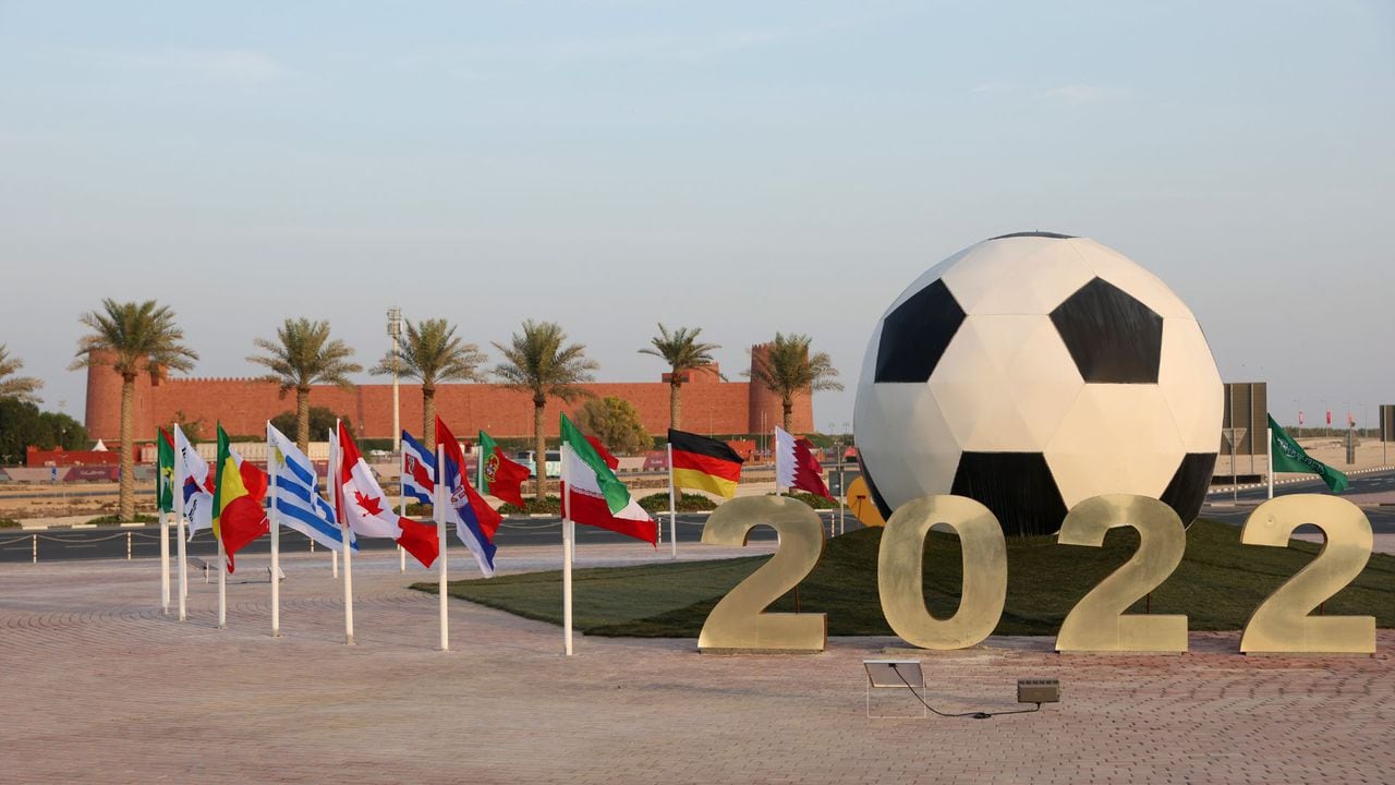 Zona de entrenamiento de algunas d elas selecciones que estarán en el Mundial de Qatar 2022.