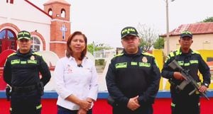 Gobernadora encargada y comandante de la Policía del Magdalena