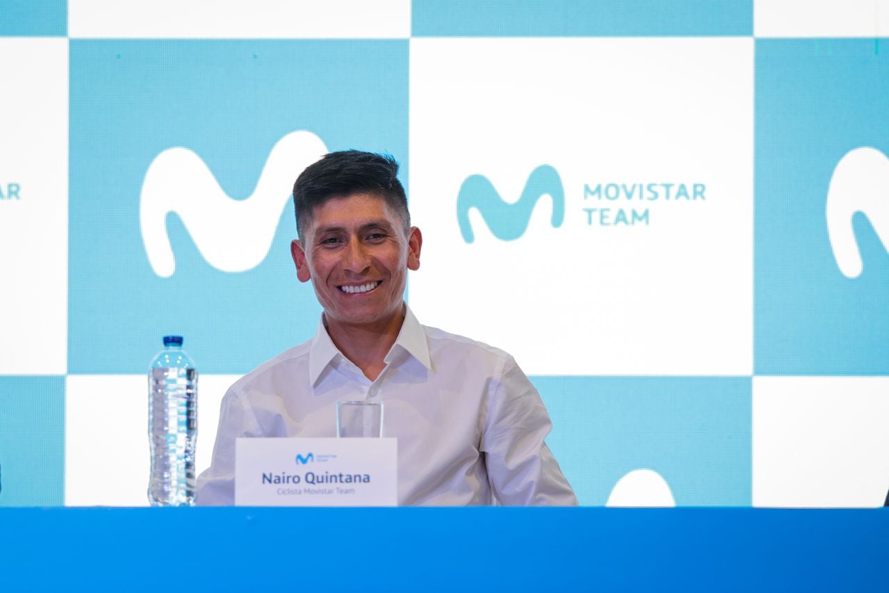 Presentación de Nairo Quintana al Movistar Team.