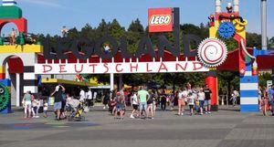 A video grab shows visitors at the Legoland theme park in Guenzburg, southern Germany on August 11, 2022. - Thirty-one people were injured, one seriously, when two roller coaster trains crashed in Germany's Legoland theme park, Bavarian police said on August 11, 2022. (Photo by STRINGER / NEWS5 / AFP) / Germany OUT