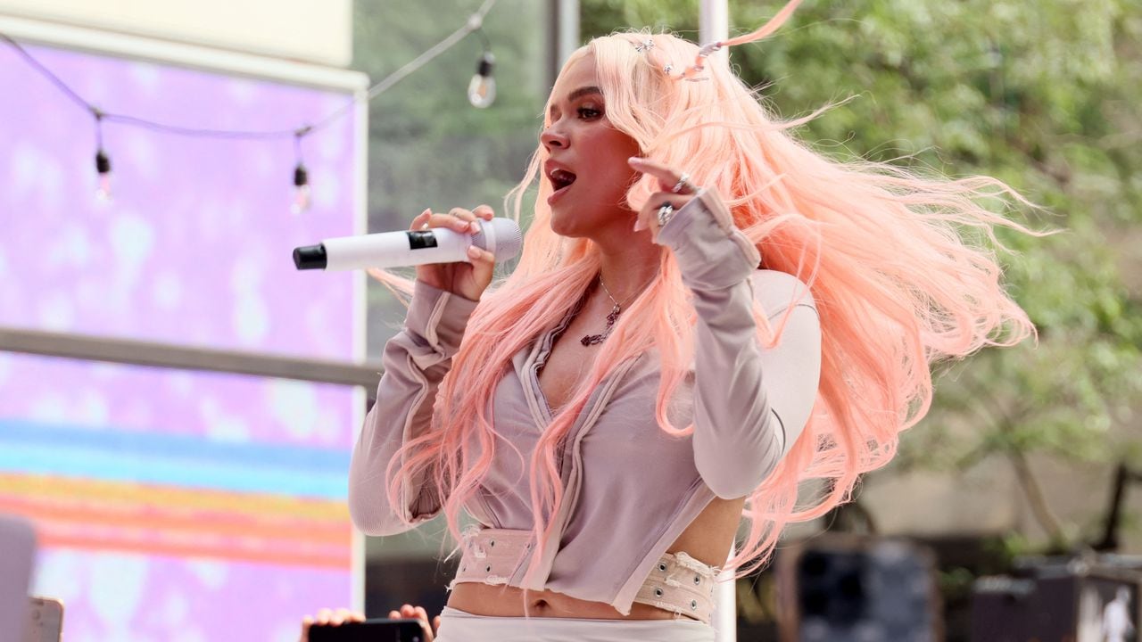 NEW YORK, NEW YORK - JUNE 30: Karol G performs on NBC's "Today" at Rockefeller Plaza on June 30, 2023 in New York City.   Dia Dipasupil/Getty Images/AFP (Photo by Dia Dipasupil / GETTY IMAGES NORTH AMERICA / Getty Images via AFP)