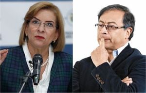 La procuradora Margarita Cabello y el presidente Gustavo Petro.