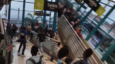 Riña en Metrocable de Medellín este 27 de septiembre.