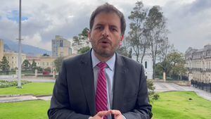 El representante Andrés Forero en el Congreso de la República. Captura de pantalla. Vídeo. Fotograma 00:04.