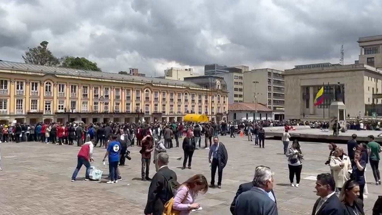 Tenderos en la Plaza de Bolívar