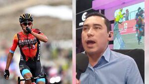 El ciclista colombiano Santiago Buitrago ganó la etapa reina del Giro de Italia - Foto 1 : Getty Images Foto 2: Captura de pantalla Twitter Oficial DSports