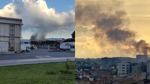 El incendio se presentó en la tarde del sábado 28 de enero. Foto: Camilo Castro y @iamnotclarkson (Twitter)