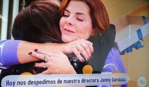 Carolina Soto lloró durante la despedida de Jenny Córdoba