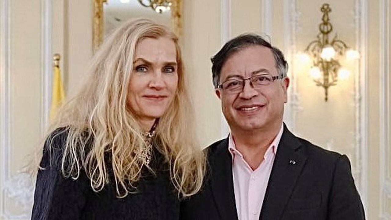 Marian Schuegraf, embajadora de Alemania en Colombia, y el presidente Gustavo Petro