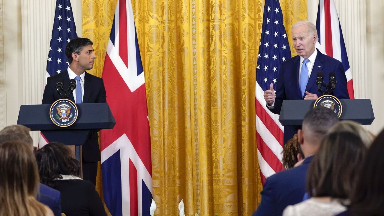 President Joe Bide with British Prime Minister Rishi Sunak
