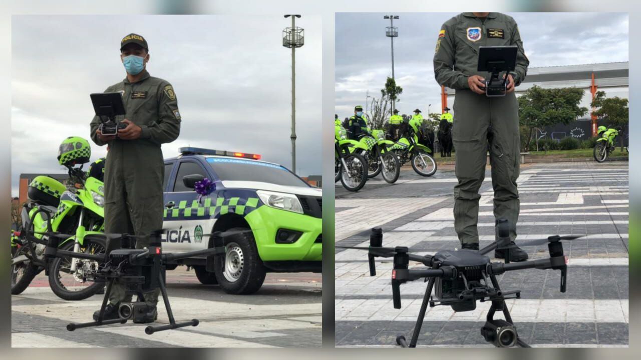 Estos drones serán utilizados por la Policía para la intervención especial que comenzará este fin de semana en Bogotá