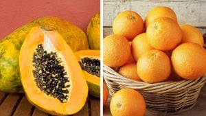 El jugo de papaya y naranja aporta beneficios para la piel. Foto: Getty imajes montaje SEMANA.