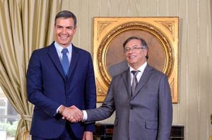 Visita del Presidente Pedro Sánchez de España a Colombia, Reunión con el Presidente Gustavo Petro