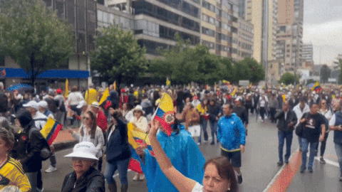 Marchas contra el gobierno Petro en Bogotá