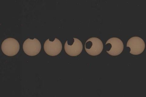 Un eclipse solar desde Marte