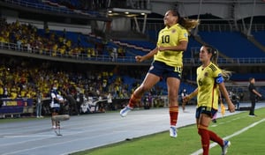 Leicy Santos marcó el primer tanto de la victoria de Colombia ante Bolivia en la Copa América Femenina