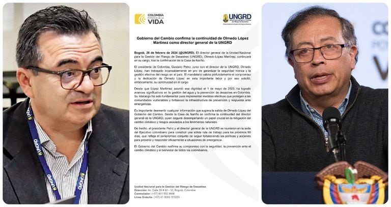 Olmedo López, Gustavo Petro y el comunicado de prensa.