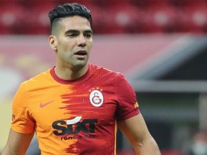 ISTANBUL, TURKEY - JANUARY 02: (BILD ZEITUNG OUT) Radamel Falcao of Galatasaray looks on during the Super Lig match between Galatasaray A.S and Antalyaspor on January 2, 2021 in Istanbul, Turkey. (Photo by Ahmad Mora/DeFodi Images via Getty Images)