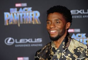 HOLLYWOOD, CA - JANUARY 29:  Actor Chadwick Boseman arrives for the premiere of Disney and Marvel's "Black Panther" held at the Dolby Theatre on January 29, 2018 in Hollywood, California.  (Photo by Albert L. Ortega/Getty Images)