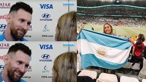 La periodista argentina Sofía Martínez no se aguantó las ganas de agradecerle a Messi la clasificación a la final de Qatar 2022.