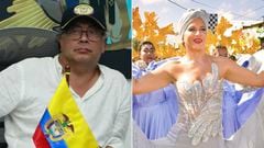 Presidente Gustavo Petro, Verónica Alcocer en el Carnaval de Barranquilla
