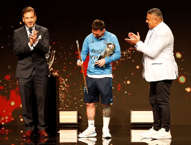 Lionel Messi fue reconocido como el gran líder del fútbol sudamericano. Foto: Reuters.
