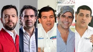 Carlos Fernando Galán, Federico Gutiérrez, Roberto Ortiz, Alex Char y Dumek Turbay