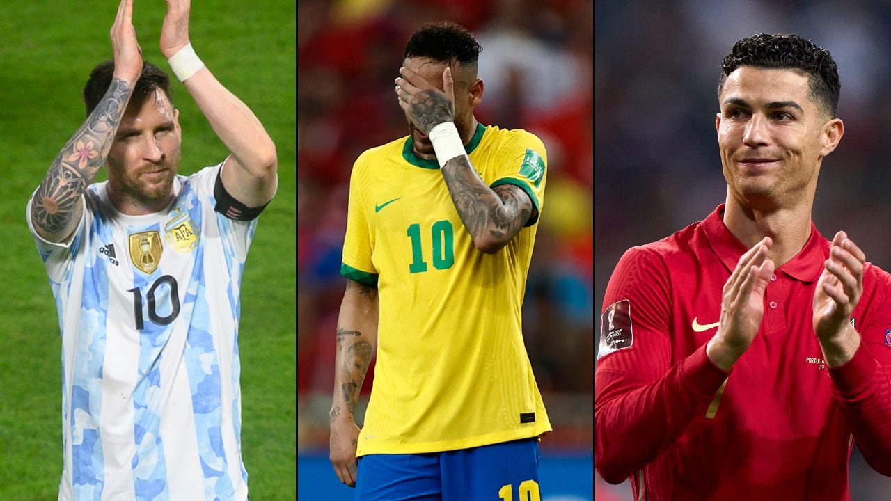 Messi, Neymar y Cristiano Ronaldo, las mayores figuras que estarán en Catar 2022.