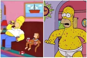 Las imágenes por las que asocian la viruela del mono con una supuesta predicción de 'Los Simpson' tienen siete años de diferencia entre sí.